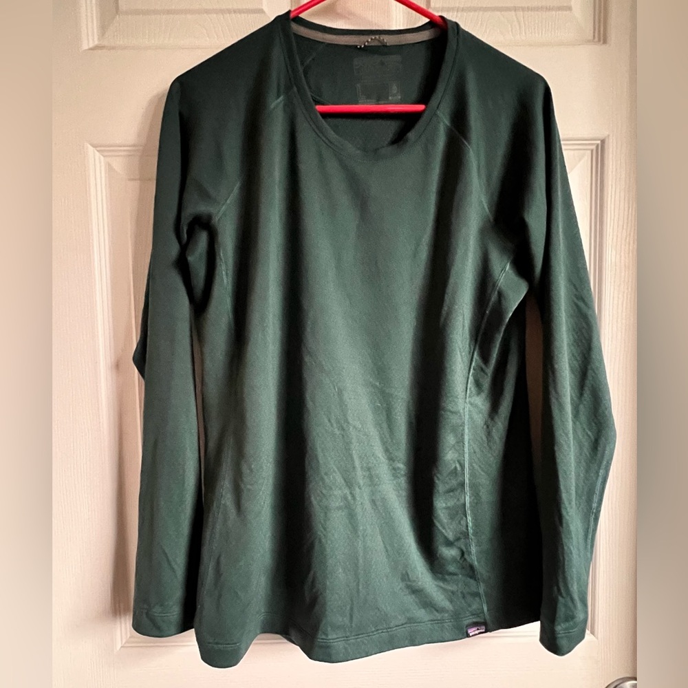 Green Patagonia Capilene base layer long sleeve